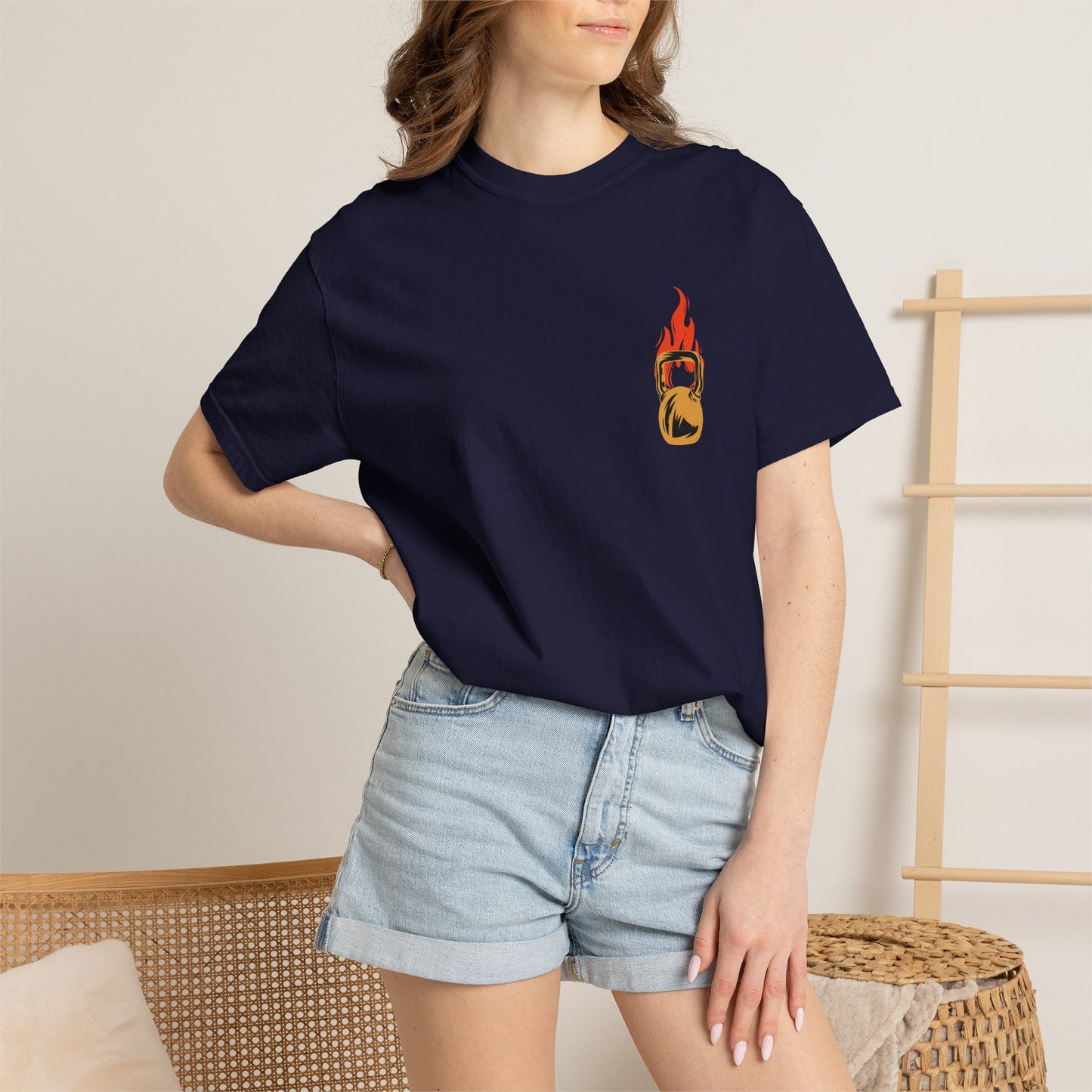 Gym Rat Life T-Shirt — Flaming Kettlebell Fitness Tee