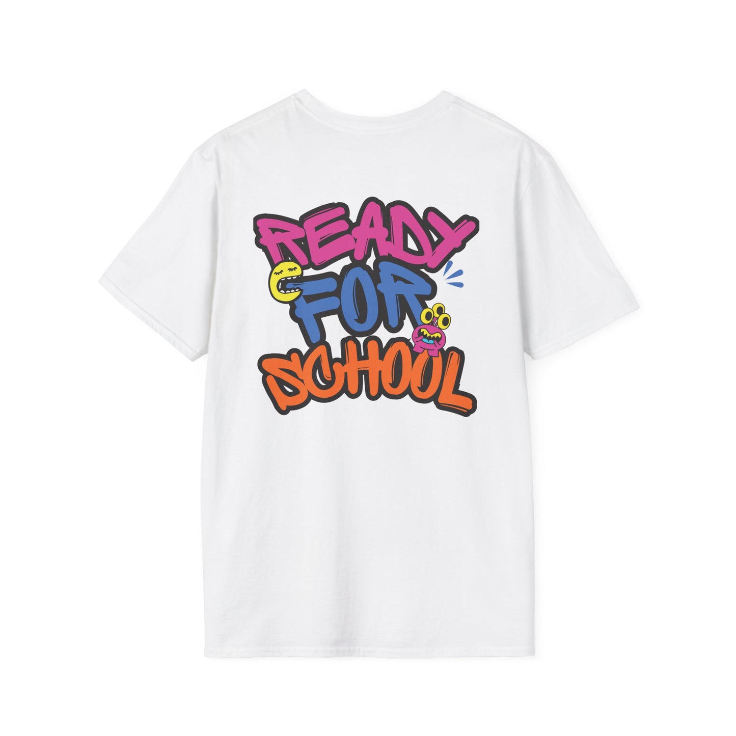 Cute Alien Pocket Tee — Small Colorful Cartoon Monster Chest Print T-Shirt