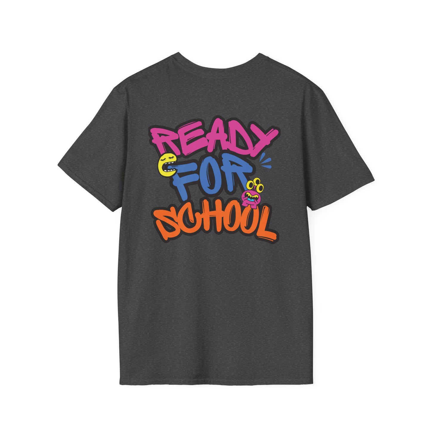 Cute Alien Pocket Tee — Small Colorful Cartoon Monster Chest Print T-Shirt