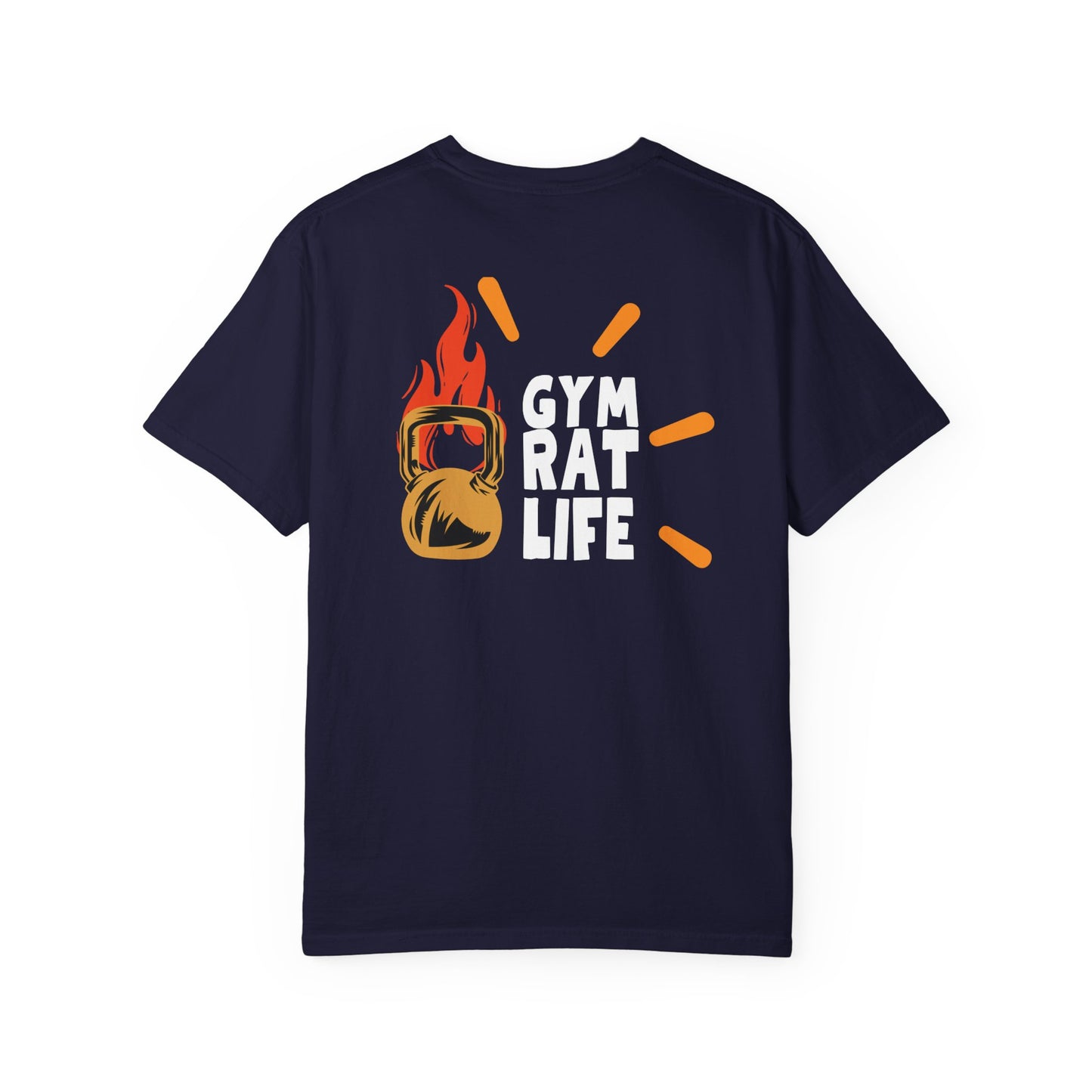 Gym Rat Life T-Shirt — Flaming Kettlebell Fitness Tee