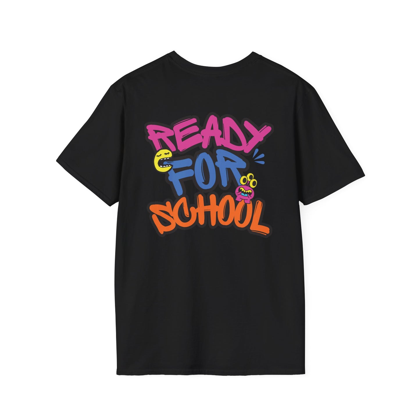 Cute Alien Pocket Tee — Small Colorful Cartoon Monster Chest Print T-Shirt