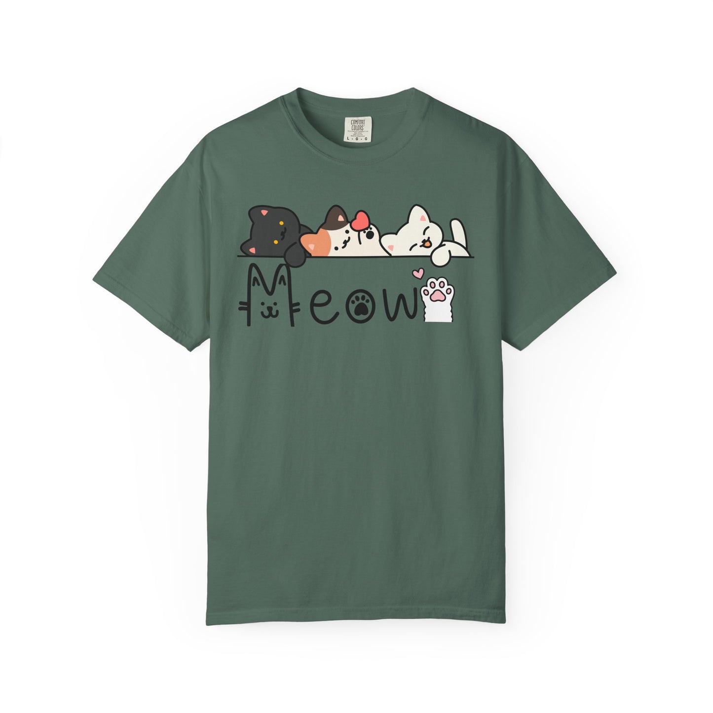 Meow Cat Trio Graphic T-Shirt — Cute Kawaii Kitty Tee