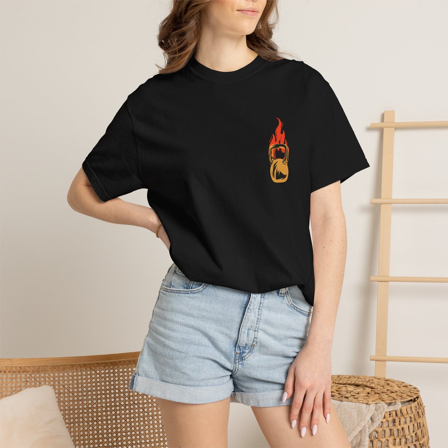 Gym Rat Life T-Shirt — Flaming Kettlebell Fitness Tee