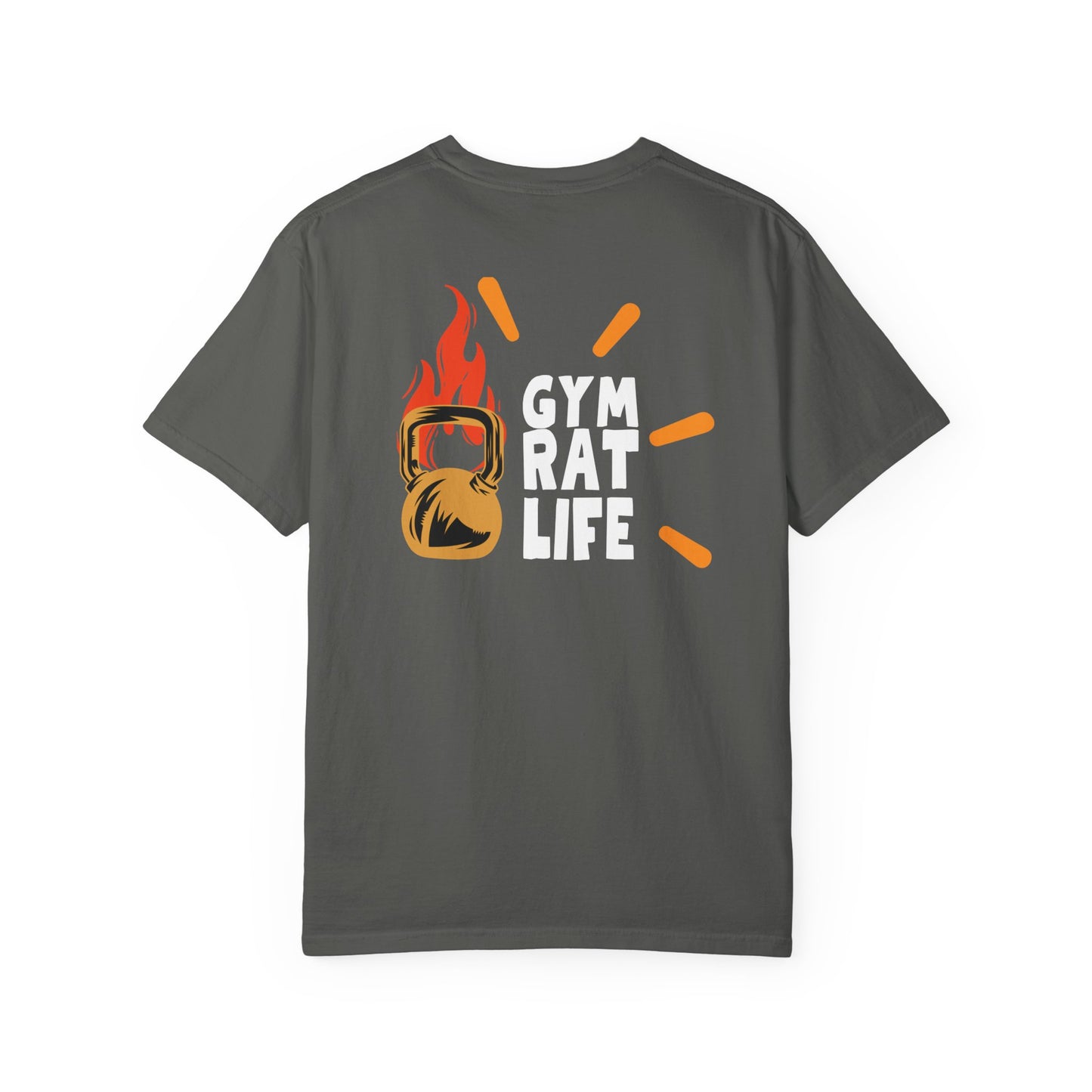 Gym Rat Life T-Shirt — Flaming Kettlebell Fitness Tee