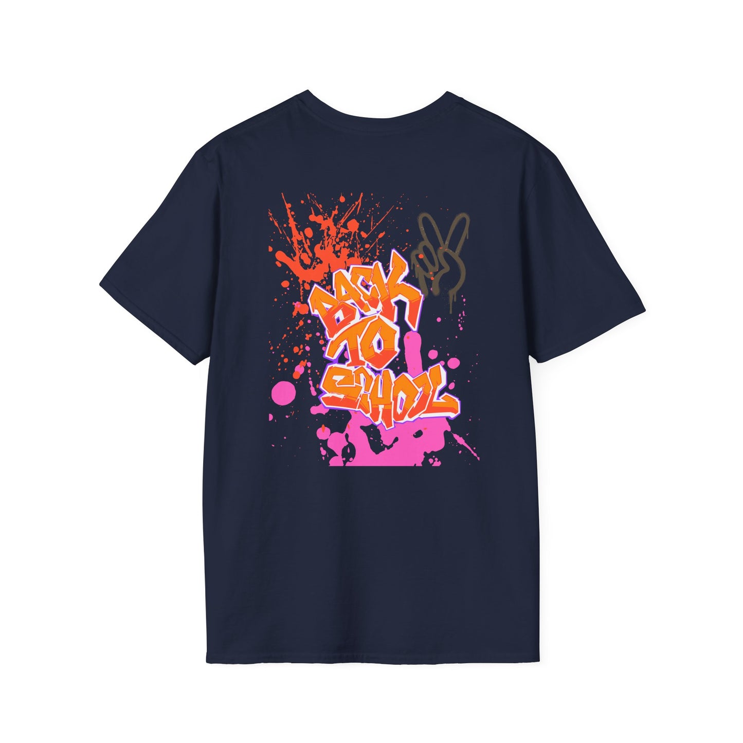 Peace Hand Graphic T-Shirt — Minimalist Neon Peace Sign Tee