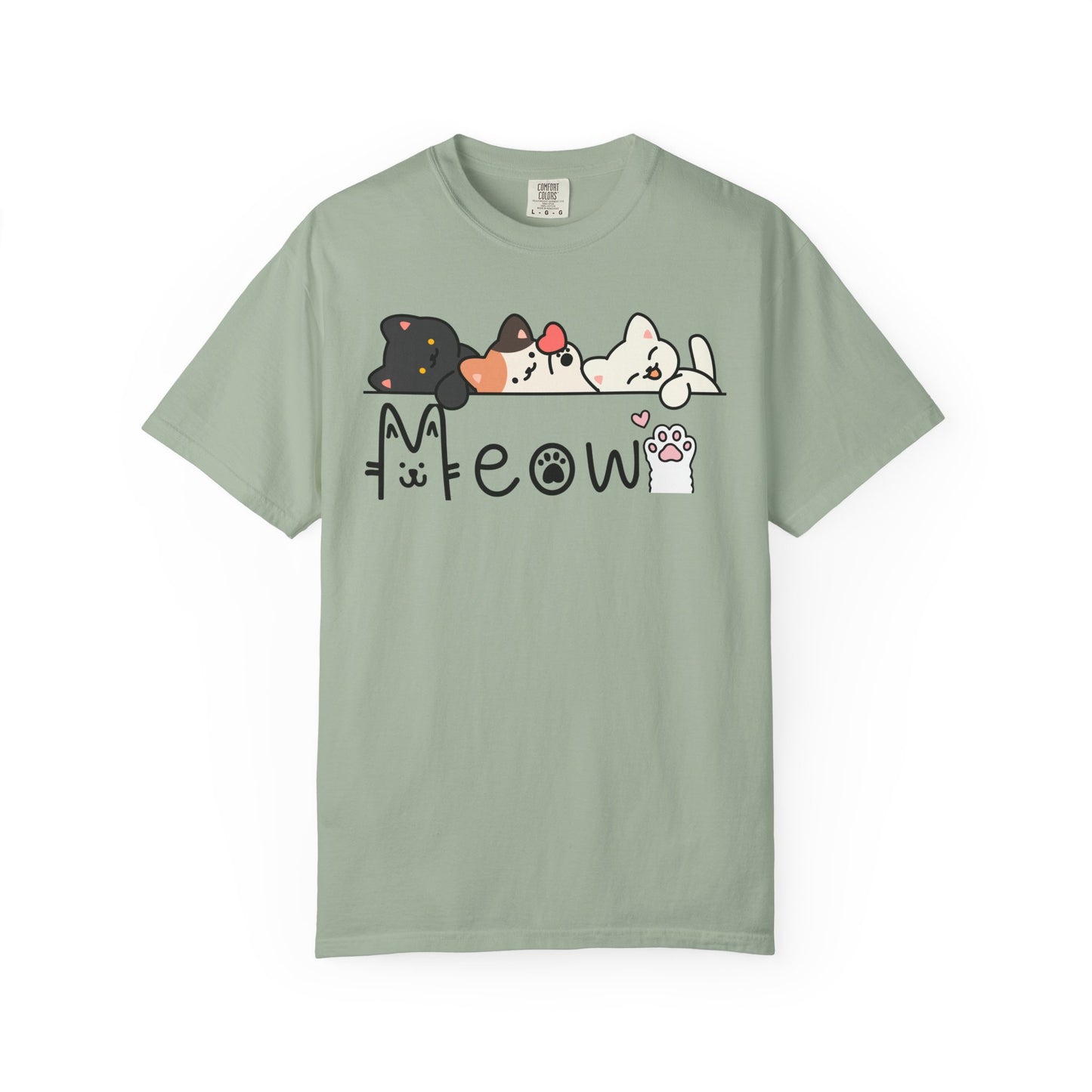 Meow Cat Trio Graphic T-Shirt — Cute Kawaii Kitty Tee