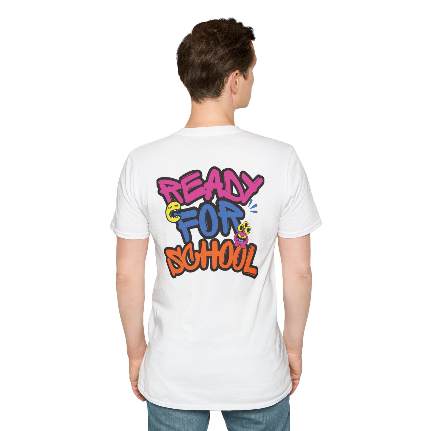 Cute Alien Pocket Tee — Small Colorful Cartoon Monster Chest Print T-Shirt