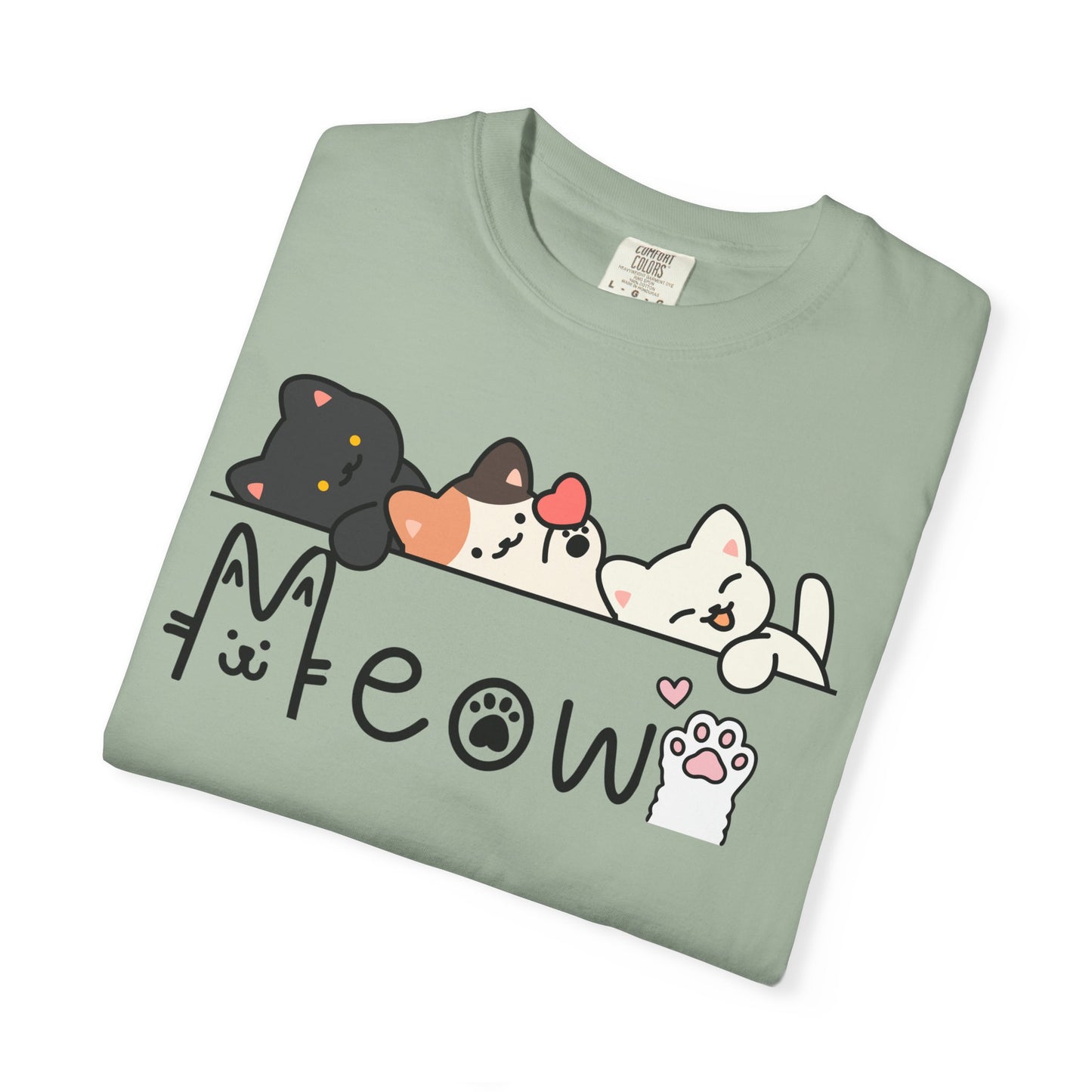 Meow Cat Trio Graphic T-Shirt — Cute Kawaii Kitty Tee