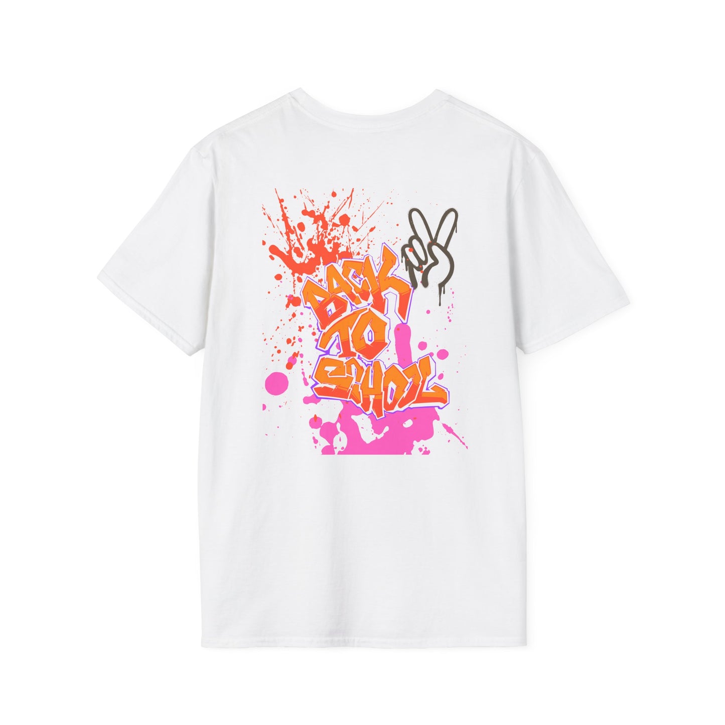Peace Hand Graphic T-Shirt — Minimalist Neon Peace Sign Tee