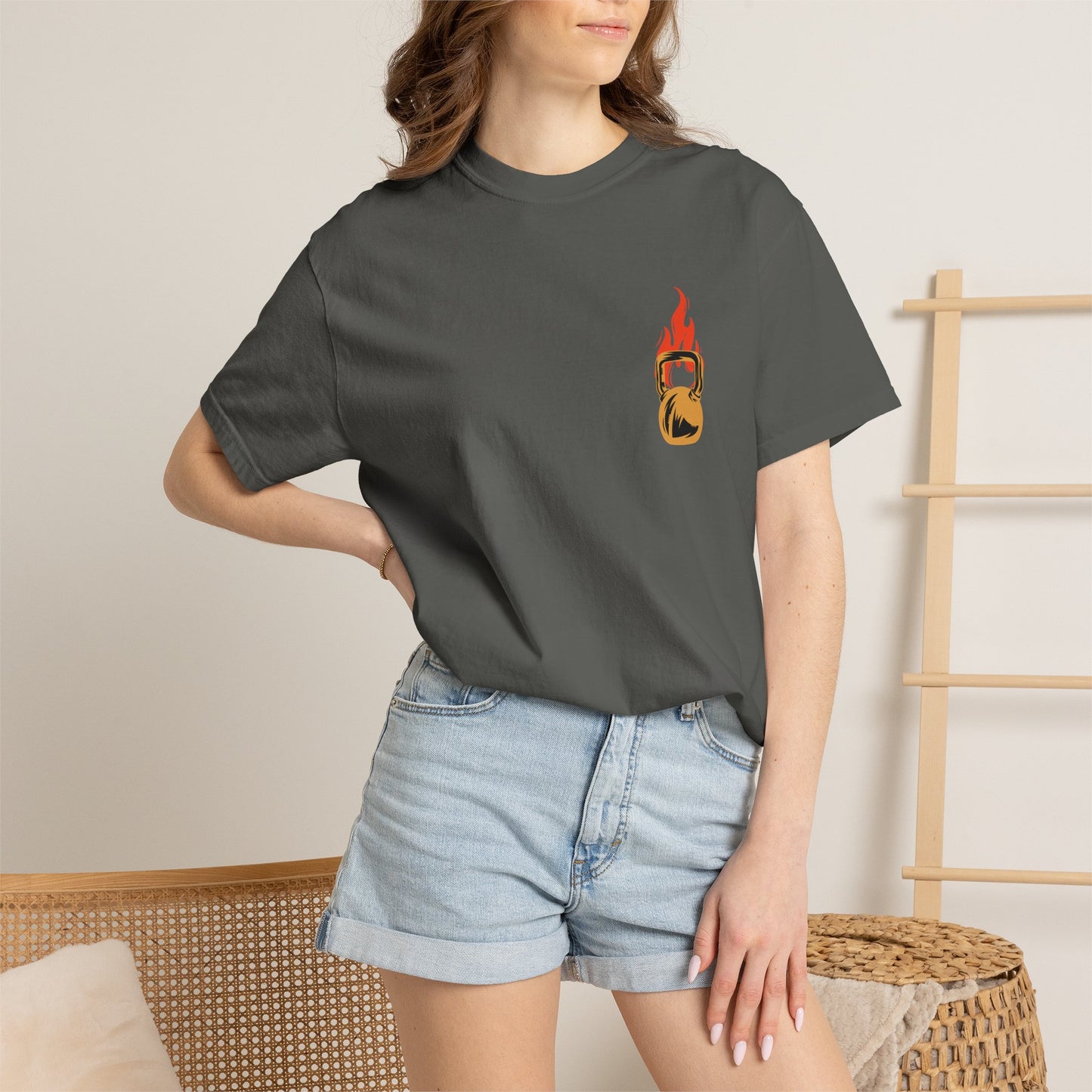 Gym Rat Life T-Shirt — Flaming Kettlebell Fitness Tee