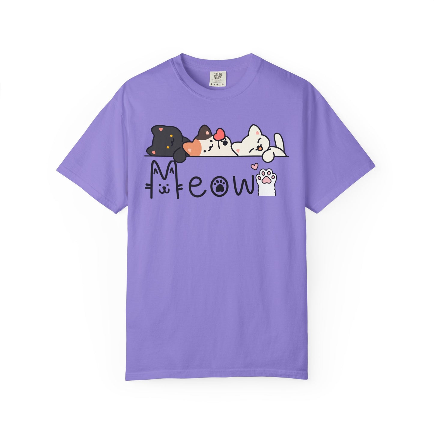 Meow Cat Trio Graphic T-Shirt — Cute Kawaii Kitty Tee